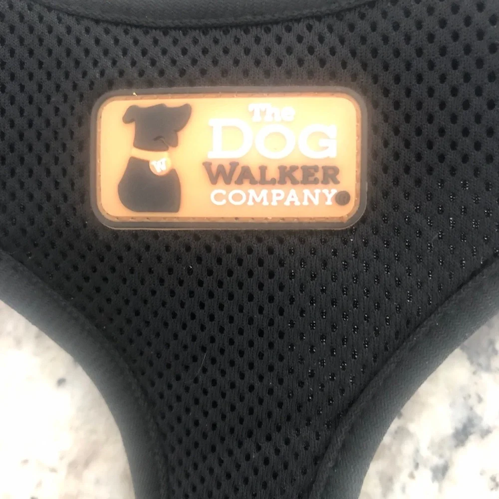 The Dog Walking Company Adjustable Black Gray Dog Harness Size M Set of 2